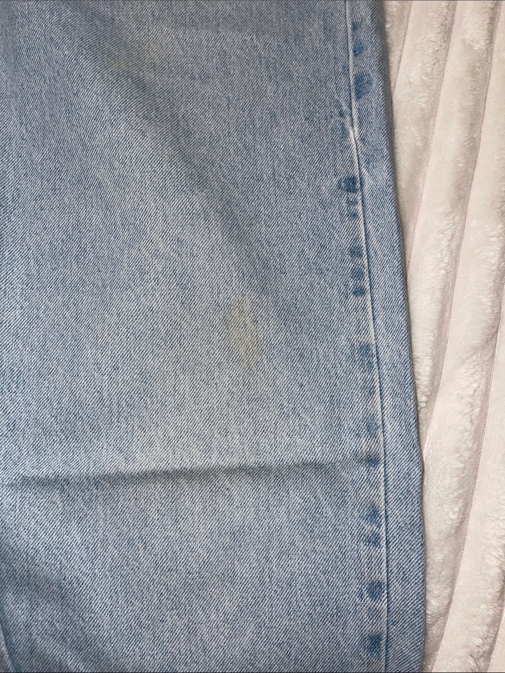 Levi's 550 Vintage Orange Tag Light Blue Straight Jeans | Size 34 - Picture 4 of 14